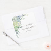 Waterverf woestijnfluitjes vierkante sticker (Envelop)