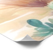 Waterverf woestijnillustratie landschap poster (Hoek)