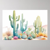 Waterverf woestijnillustratie landschap poster (Voorkant)