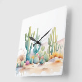 Waterverf woestijnillustratie vierkante klok (Hoek)