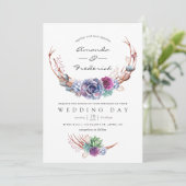 Waterverf Woestijnplechtige uitnodiging (Staand voorkant)