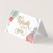 Waterverf woestijnrode successen Hartelijk dank Visitekaartje (Voorkant)