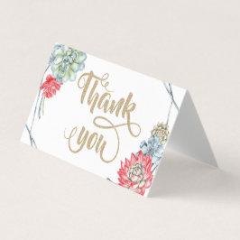 Waterverf woestijnrode successen Hartelijk dank Visitekaartje