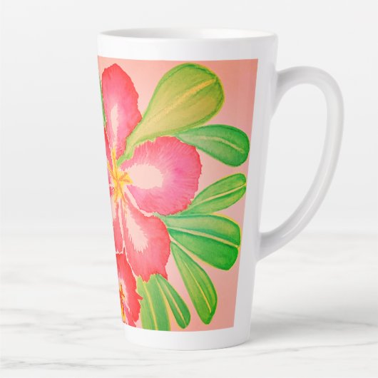 Waterverf woestijnRoos Latte Mok (Rechts)