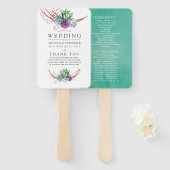 Waterverf Woestijnslagprogramma Handwaaier (Voorkant en achterkant)