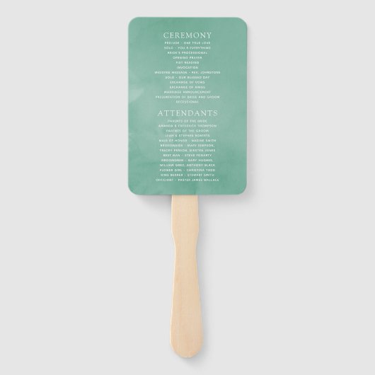 Waterverf Woestijnslagprogramma Handwaaier (Achterkant)