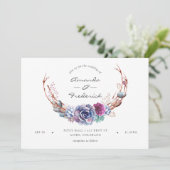 Waterverf Woestijnsprinkhanen bruiloft Kaart (Staand voorkant)