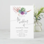 Waterverf Woestijnsprinkhanen bruiloft Kaart (Staand voorkant)