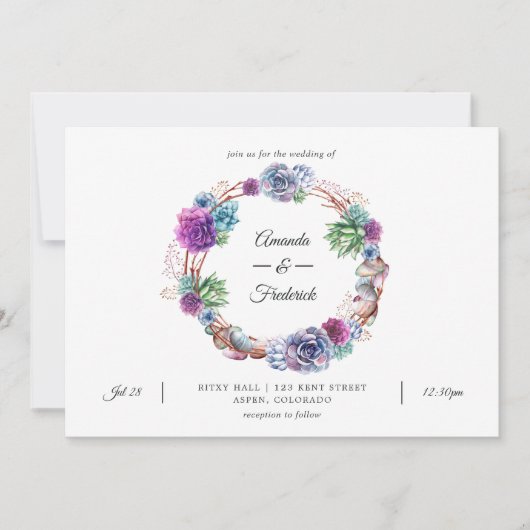 Waterverf Woestijnsprinkhanen bruiloft Kaart (Voorkant)