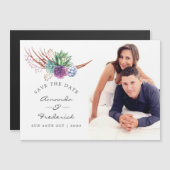 Waterverf Woestijnsprinkhanen bruiloft Opslaan Dat Magnetische Uitnodiging (Voorkant / Achterkant)