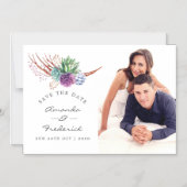 Waterverf Woestijnsprinkhanen bruiloft Opslaan Dat Magnetische Uitnodiging (Voorkant)