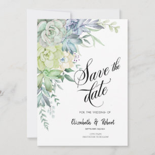 Waterverf Woestijnsucculenten Stippen Bewaar de Da Save The Date
