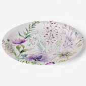 Waterverf wolbloem papieren bordje (Gekanteld)