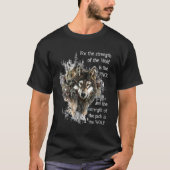 Waterverf Wolf Animal Family Pack Citaat T-shirt (Voorkant)