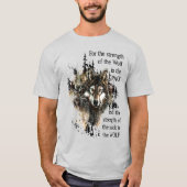 Waterverf Wolf Animal Family Pack Citaat T-Shirt (Voorkant)