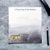 Waterverf Wolf Blue Clouds - Gepersonaliseerd Notitieblok