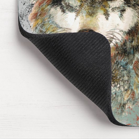 Waterverf Wolf Code Quote, Wolven Animal Wildlife Muismat (Hoek)