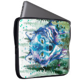 Waterverf Wolf Colorful Wolf Drawing Laptop Hoesje Sleeve (Voorkant Rechts)