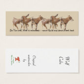 Waterverf Wolf Cubs Wildlife Quote Bladwijzer Mini Visitekaartjes (Voorkant /achterkant)