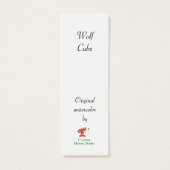 Waterverf Wolf Cubs Wildlife Quote Bladwijzer Mini Visitekaartjes (Achterkant)