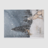 Waterverf Wolf Deer Tissuepapier (Voorkant)