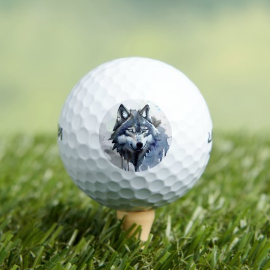 Waterverf Wolf Head Dusty Blue Golfballen (Insitu Shirt)