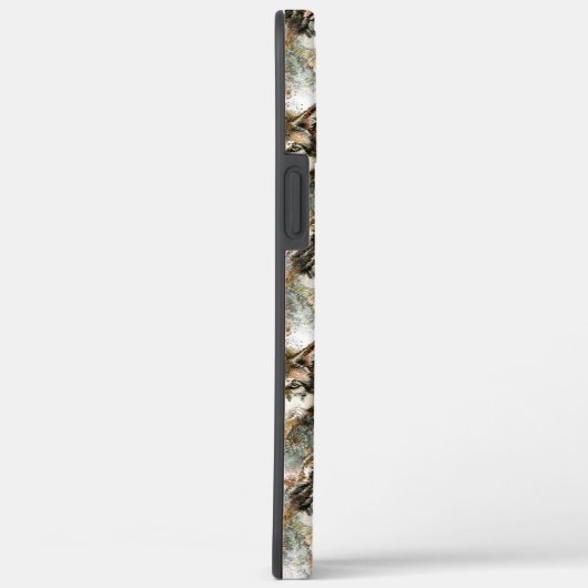 Waterverf Wolf Head, grijze zwarte kleuren Case-Mate iPhone Case (Achterkant / Rechts)