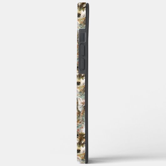 Waterverf Wolf Head, grijze zwarte kleuren Case-Mate iPhone Case (Achterkant / Links)