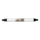 Waterverf Wolf Head Wildlife Animal Art Zwarte Inkt Pen (Voorkant)