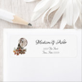 Waterverf Wolf Howling bij de springveren van de m Etiket (Insitu)