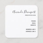 Waterverf Wolf Howling in een Boho stijl kransbus Vierkante Visitekaartje (Achterkant)