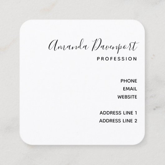 Waterverf Wolf Howling in een Boho stijl kransbus Vierkante Visitekaartje (Achterkant)