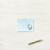 Waterverf Wolf Howling in een Boho Style Wreater Post-it® Notes (Op bureau)