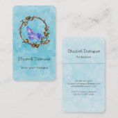 Waterverf Wolf Howling in een Boho Style Wreater Visitekaartje (Voorkant / Achterkant)