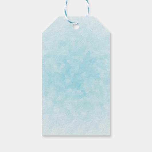 Waterverf Wolf met een Boho Style Wreath Dank je Cadeaulabel (Achterkant)