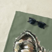 Waterverf Wolf Natuur Art Beach Towel Strandlaken (In situ)