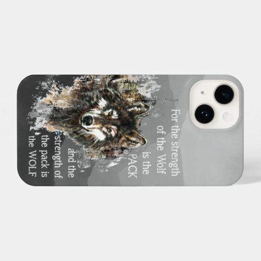Waterverf Wolf Pack Family Quote Animal Natuur iPhone Hoesje (Achterkant horizontaal)