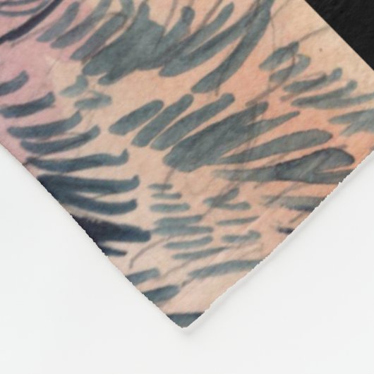 Waterverf Wolf Pack Fleece Deken (Hoek)