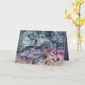 Waterverf Wolf Pack Kaart (Gele Bloem)