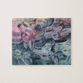 Waterverf Wolf Pack Legpuzzel (Horizontaal)
