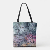 Waterverf Wolf Pack Tote Bag (Achterkant)