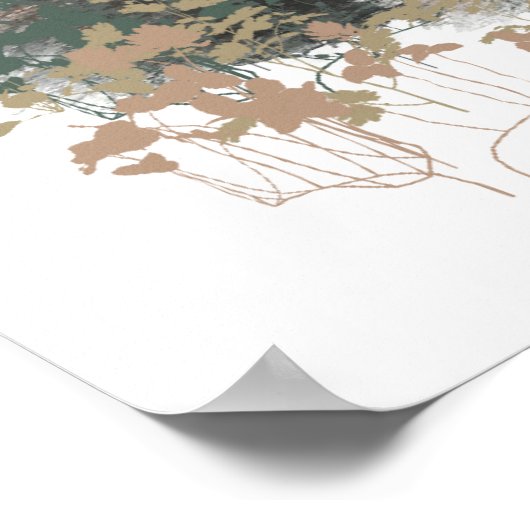 Waterverf Wolf Parent & Cub Animal Art Poster (Hoek)