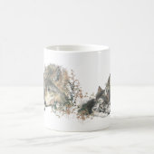 Waterverf Wolf Parent Cubs Koffiemok (Center)