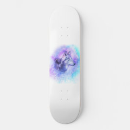 Waterverf Wolf Persoonlijk Skateboard