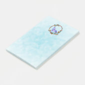 Waterverf Wolf staat in een Boho Style Wreater Post-it® Notes (Schuin)