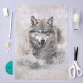 Waterverf Wolf Tissuepapier (Craft)