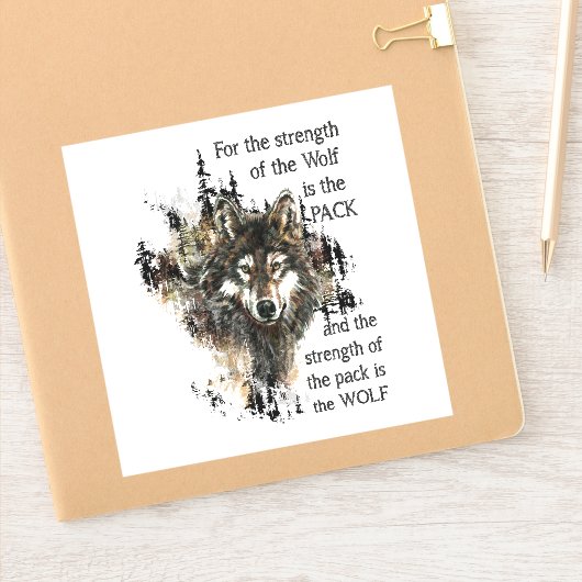 Waterverf Wolf Track Quote door Kipling Sticker (Notitieboek)