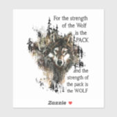 Waterverf Wolf Track Quote door Kipling Sticker (Vel)