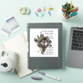 Waterverf Wolf Track Quote door Kipling Sticker (iPad Cover)