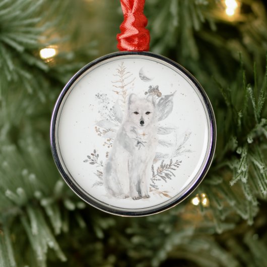 Waterverf Wolf Winter Greenery Ornament (Boom)
